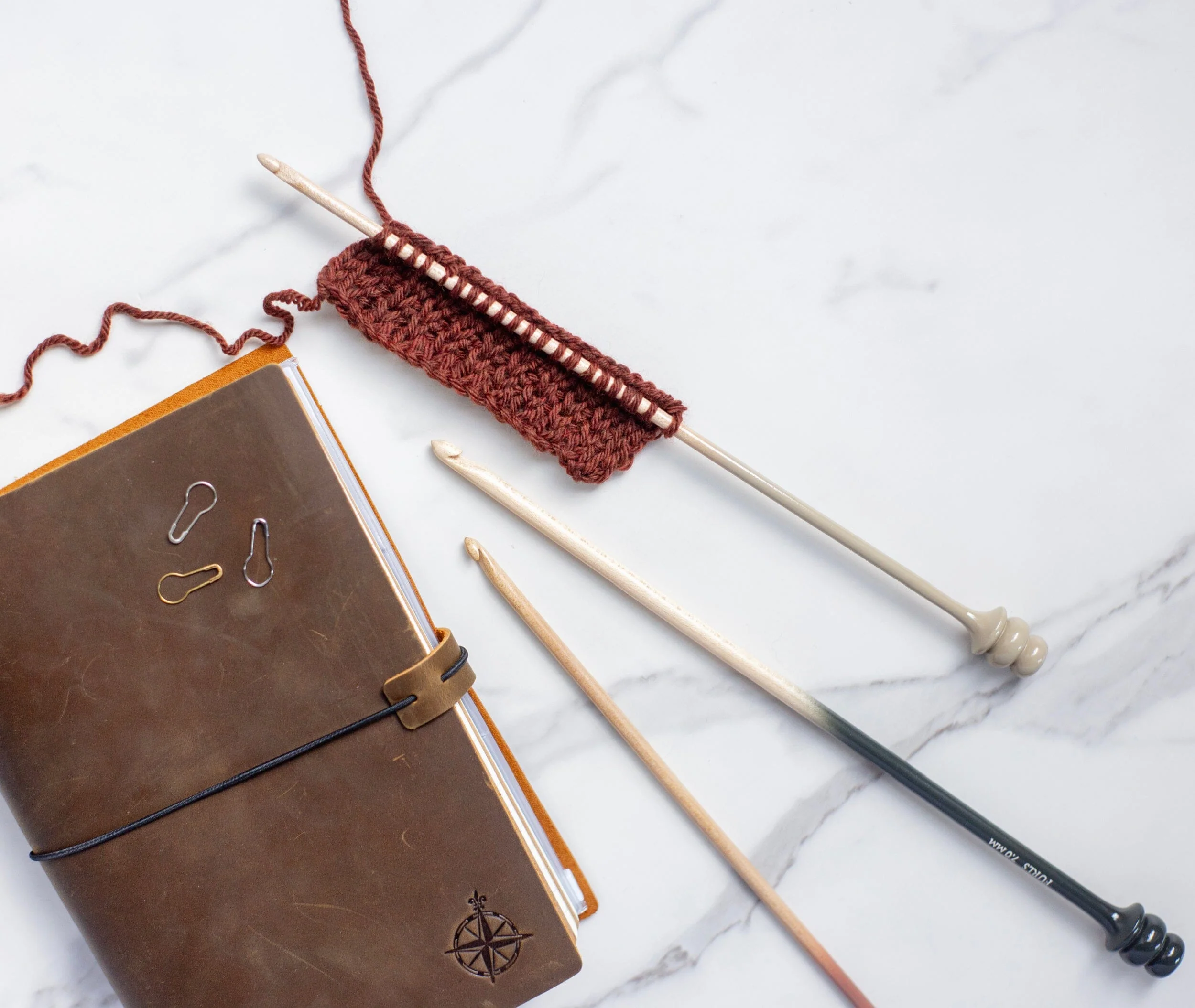 Limited Edition Tunisian Crochet Hook in Maple Ombre - Image 3