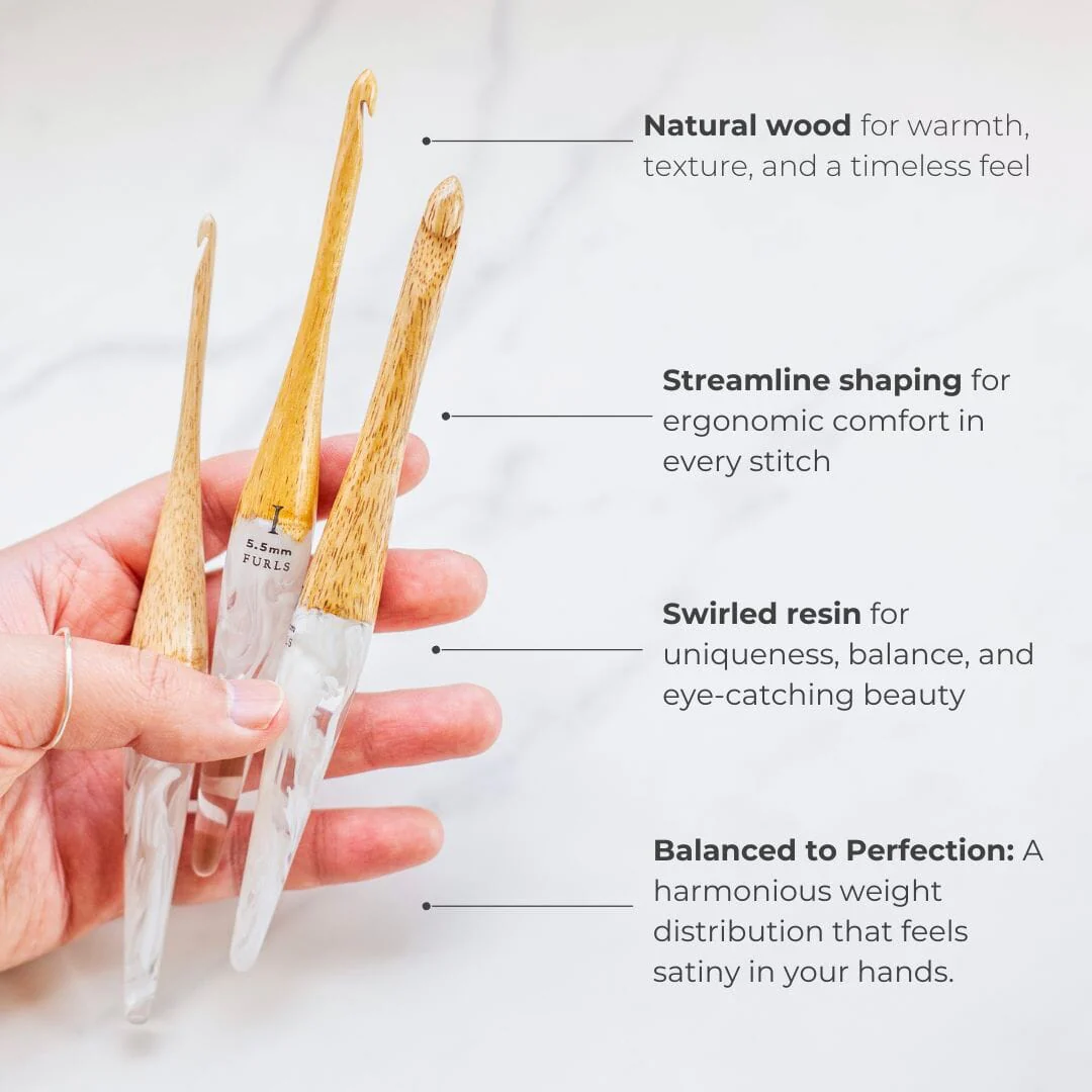 Streamline® Fusion Crochet Hook in Mango + White - Image 4